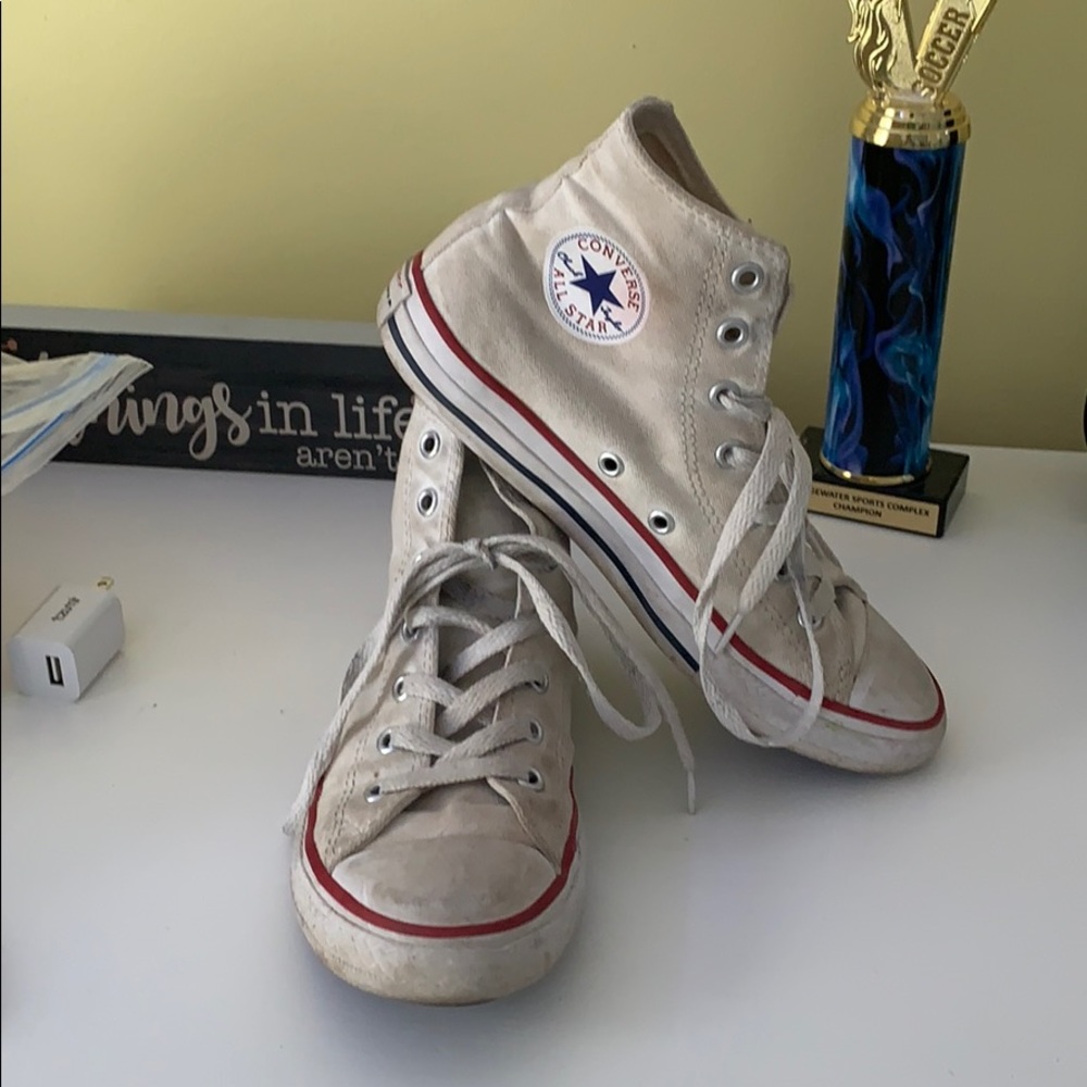White Hightop Converse
